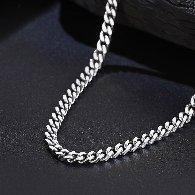 5mm Miami Cuban Link Chain & Bracelet Jewelry Set for