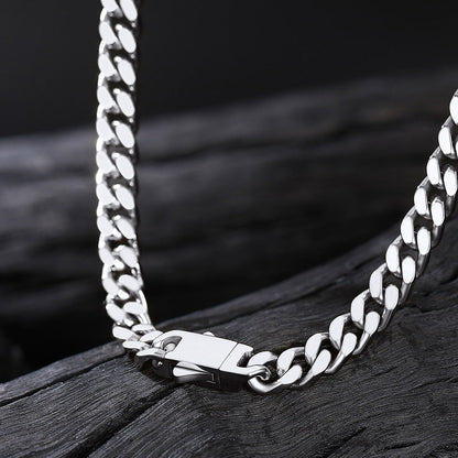 5mm Miami Cuban Link Chain & Bracelet Jewelry Set for