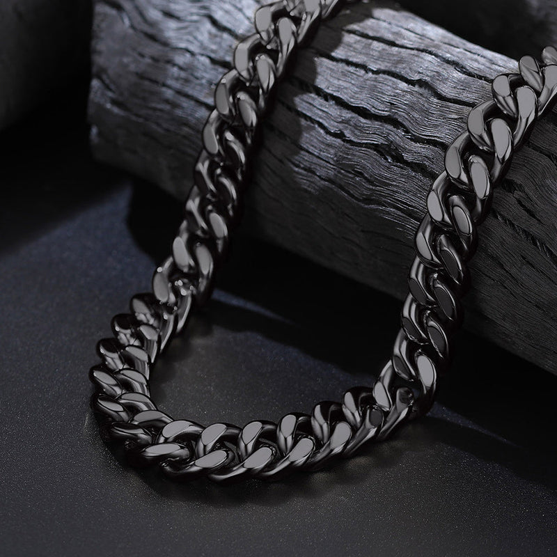 12mm Chunky Cuban Chain & Cuban Bracelet Jewelry Set for