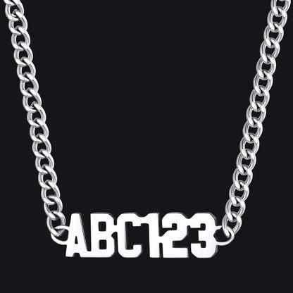 Customized Nameplate Cuban Chain Link Necklace Gift for