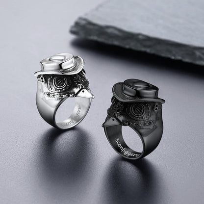 Plague Doctor Stainless Steel Ring for