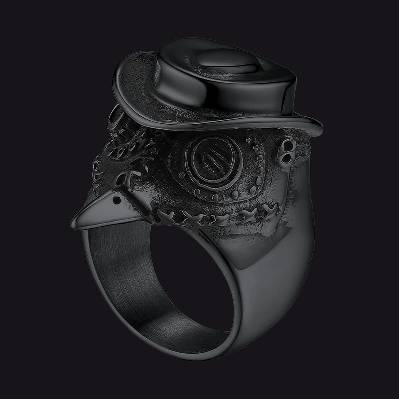 Plague Doctor Stainless Steel Ring for