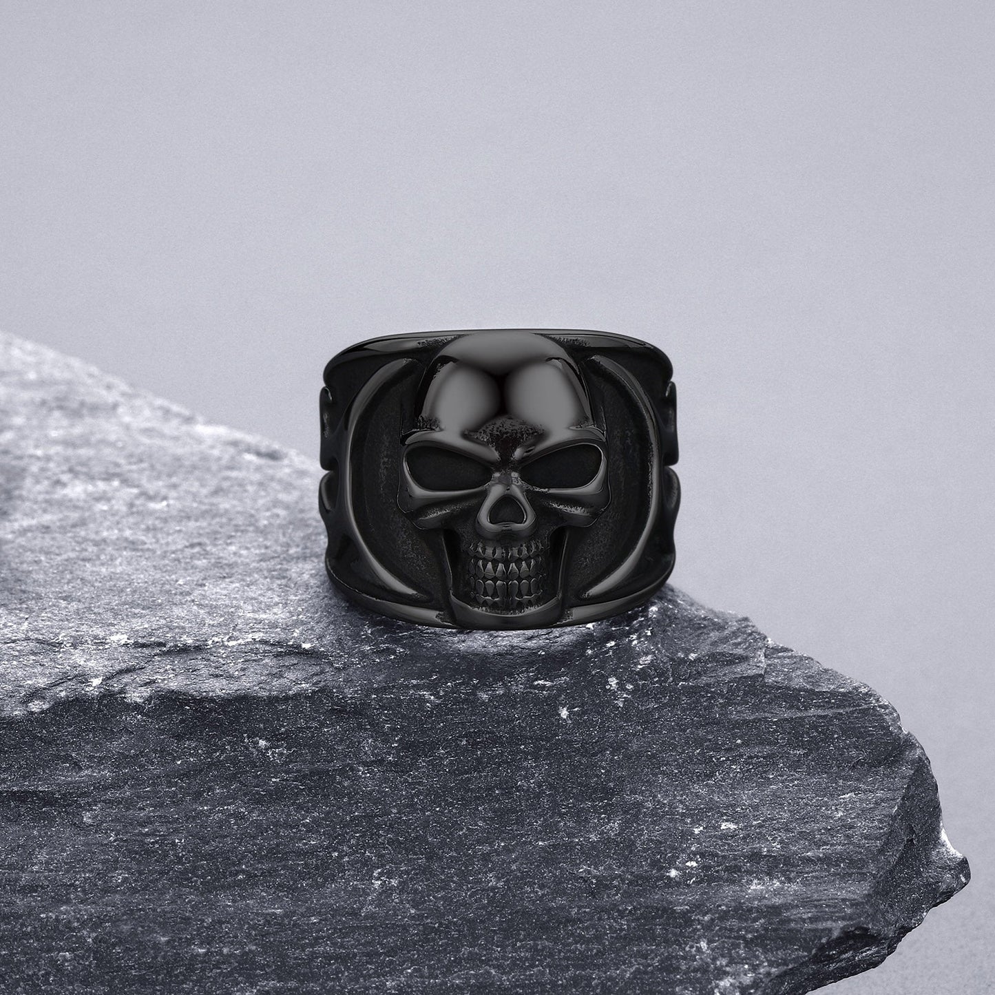 Gothic Frame Skull Ring Stainless Steel Ring for