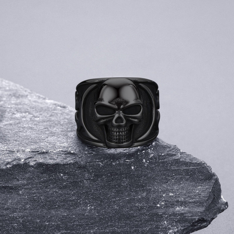 Gothic Frame Skull Ring Stainless Steel Ring for
