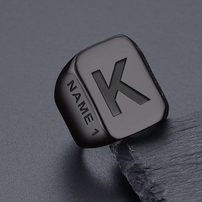 Minimalist Custom Engraved Name Band Rings for