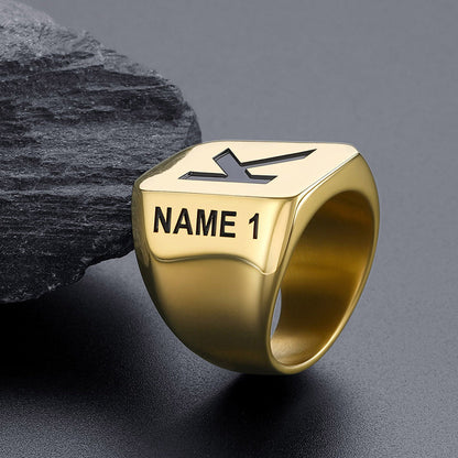Minimalist Custom Engraved Name Band Rings for
