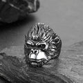 Biker Gorilla King Stainless Steel Ring for