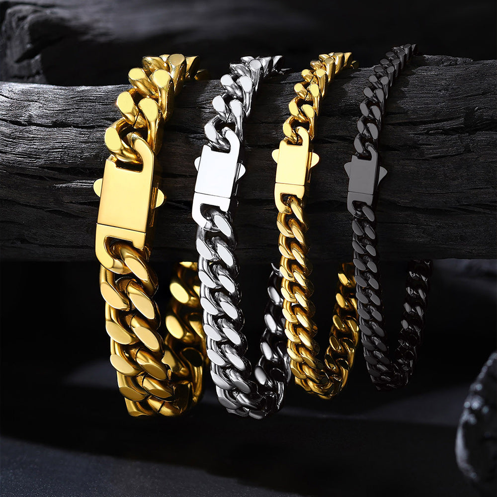 Miami Cuban Link Chain Bracelet 5/7/9/12mm Width for