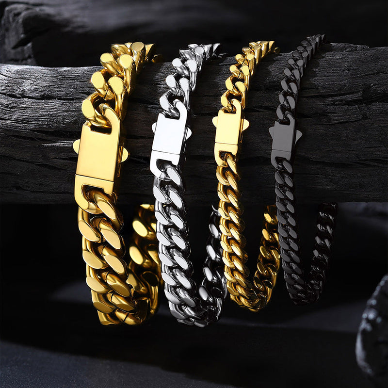 Miami Cuban Chain Bracelet 5/7/9/12mm Width Birthday Gift for