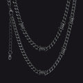 Barbed Wire Cuban Link Chain Choker Necklace for