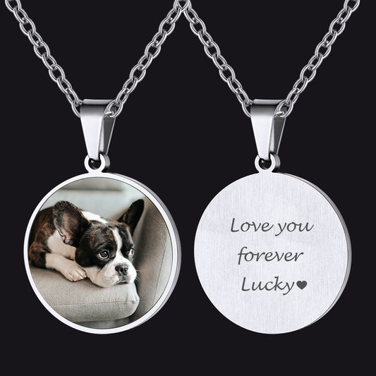 Customized Memorial Pet Picture Necklace for
