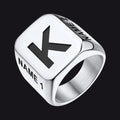Minimalist Custom Engraved Name Band Rings for