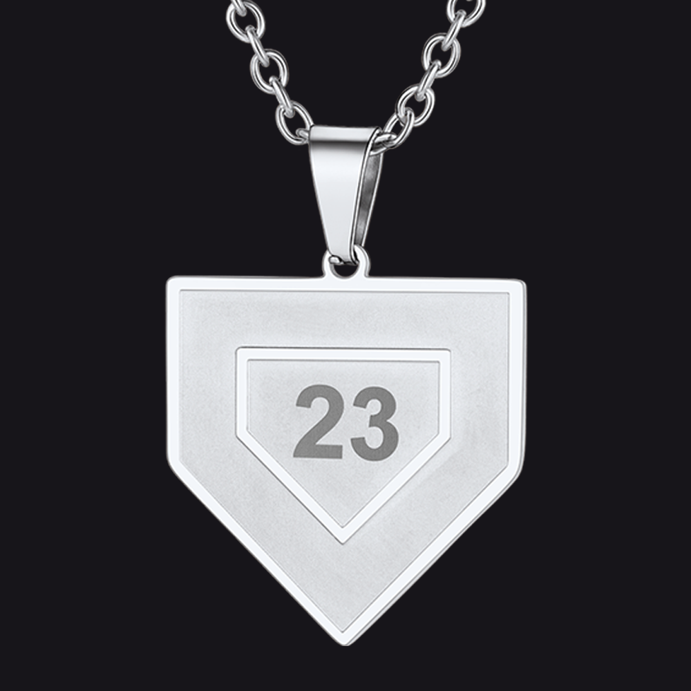 Custom Number Baseball Softball Necklace for