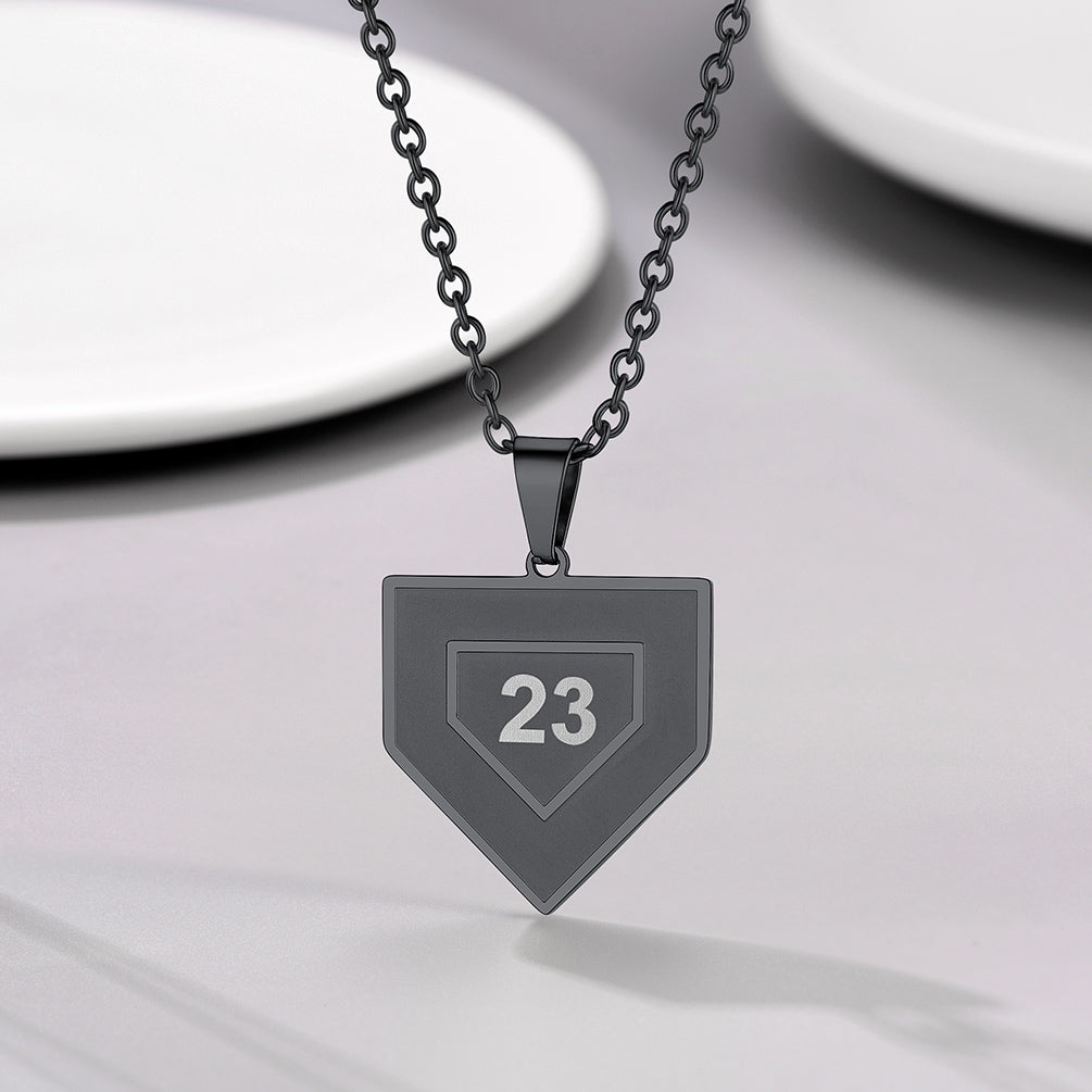 Custom Number Baseball Softball Necklace for