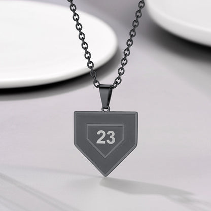 Custom Number Baseball Softball Necklace for