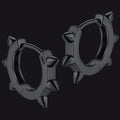 Sterling Silver Basic Rivet Hoop Earrings for