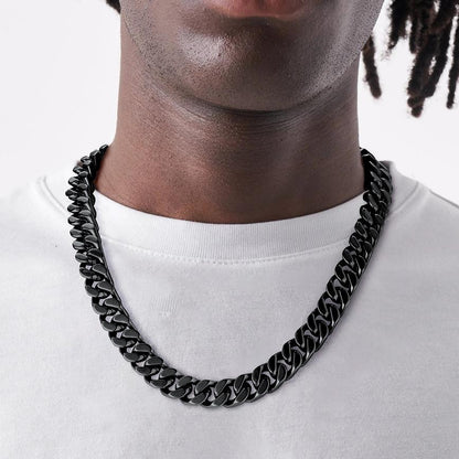 To My Man Miami Cuban Link Chain Necklace, Birthday or Anniversary Gift for Him