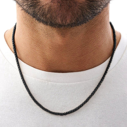 Spiga Wheat Chain Stainless Steel Link Necklace for