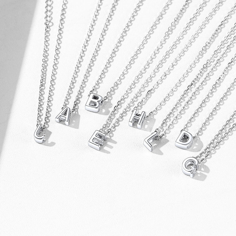 Sterling Silver Initial Cable Chain Ankle Bracelet for