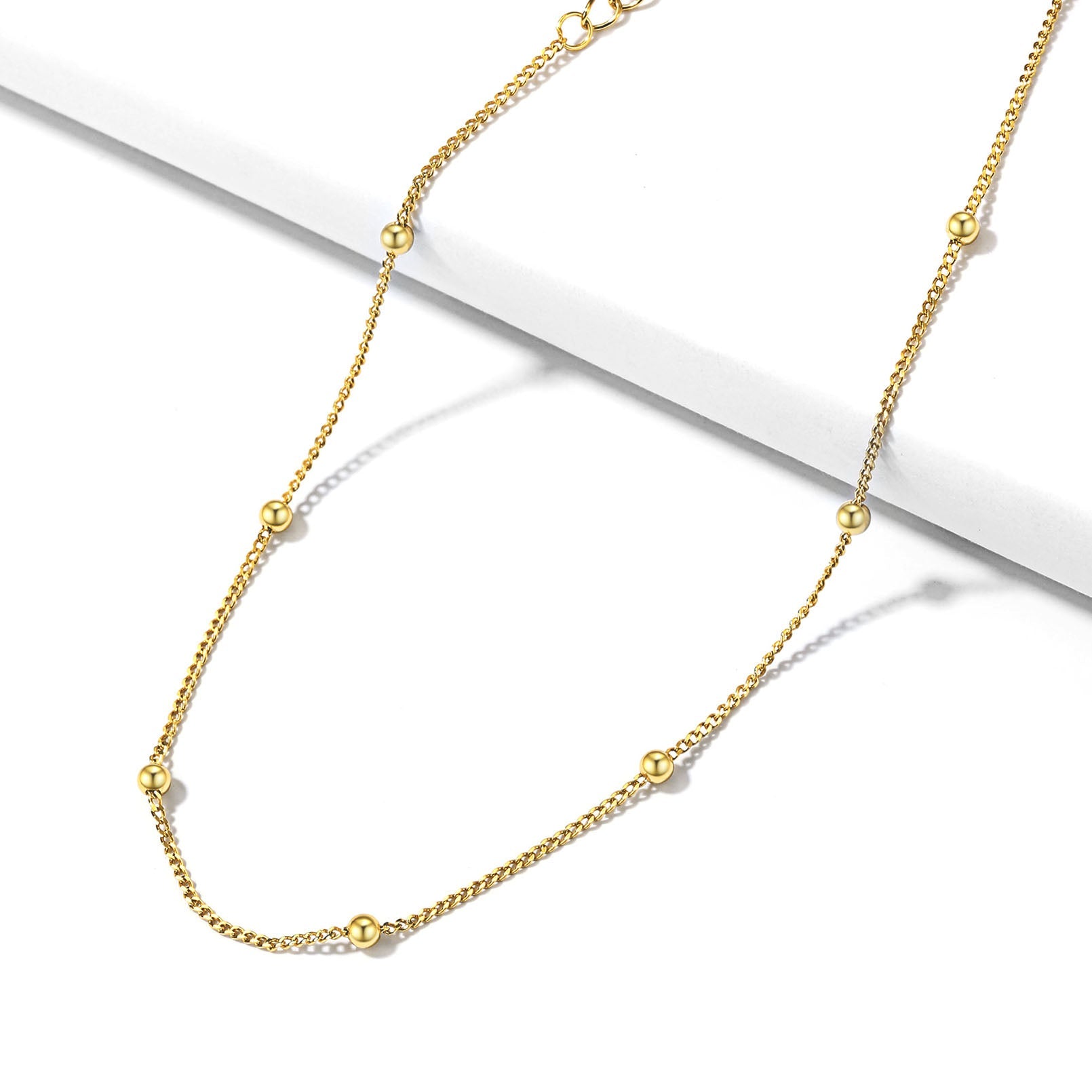 925 Sterling Silver Anklet With Beaded for