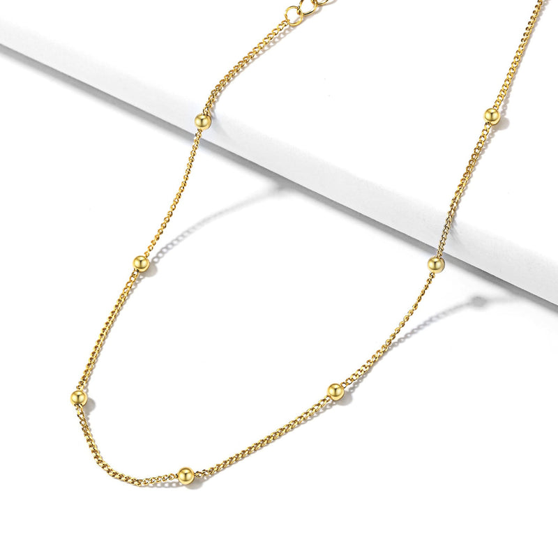 925 Sterling Silver Anklet With Beaded for