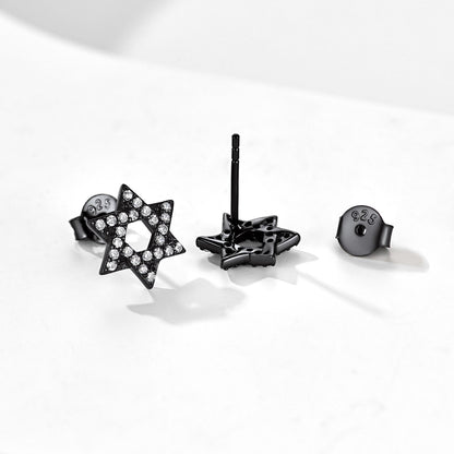 Star of David Stud Earrings for in Sterling Silver