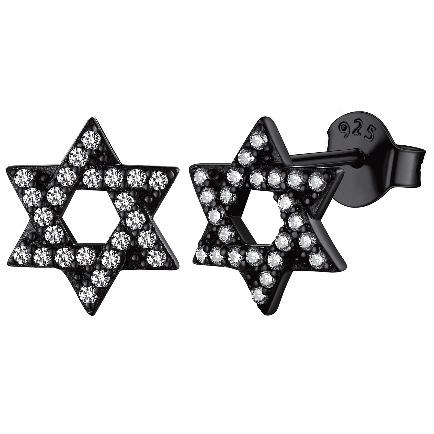 Star of David Stud Earrings for in Sterling Silver