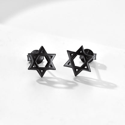 Jewish Star of David Stud Earrings for