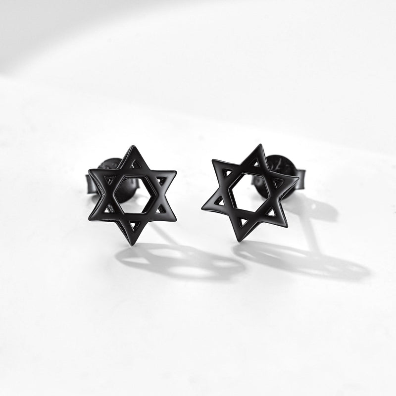 Jewish Star of David Stud Earrings for
