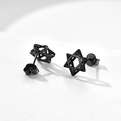 Jewish Star of David Stud Earrings for