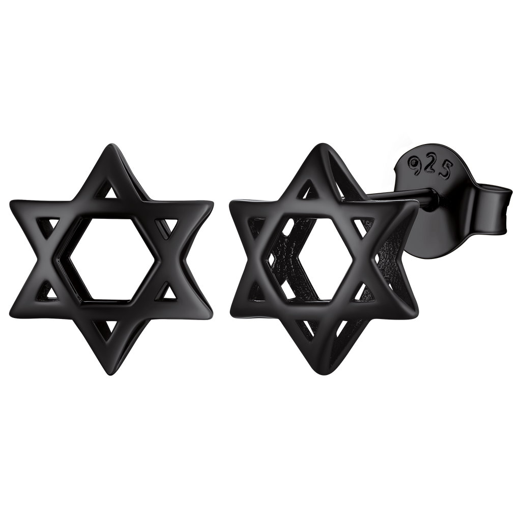 Jewish Star of David Stud Earrings for