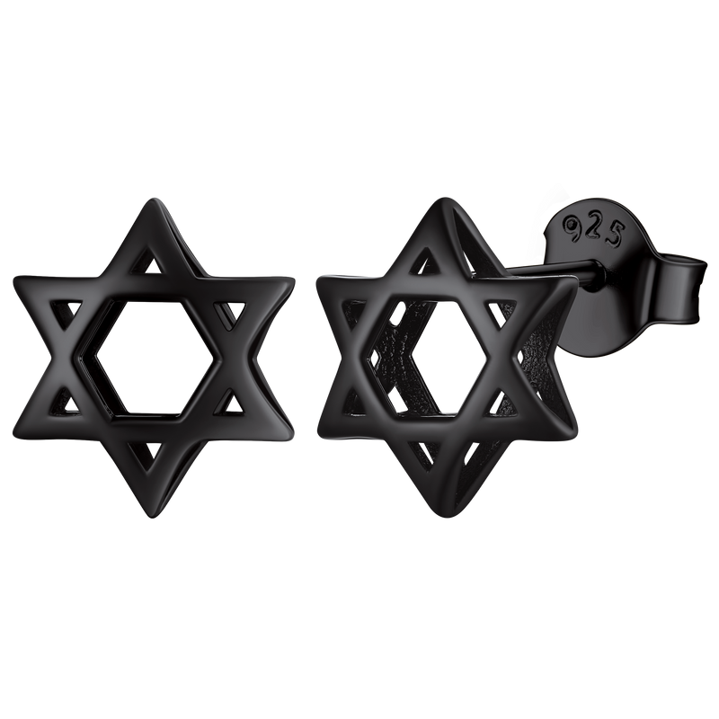 Jewish Star of David Stud Earrings for