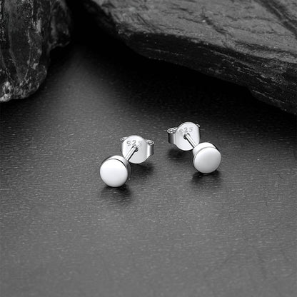 Sterling Silver Dot Stud Earrings for