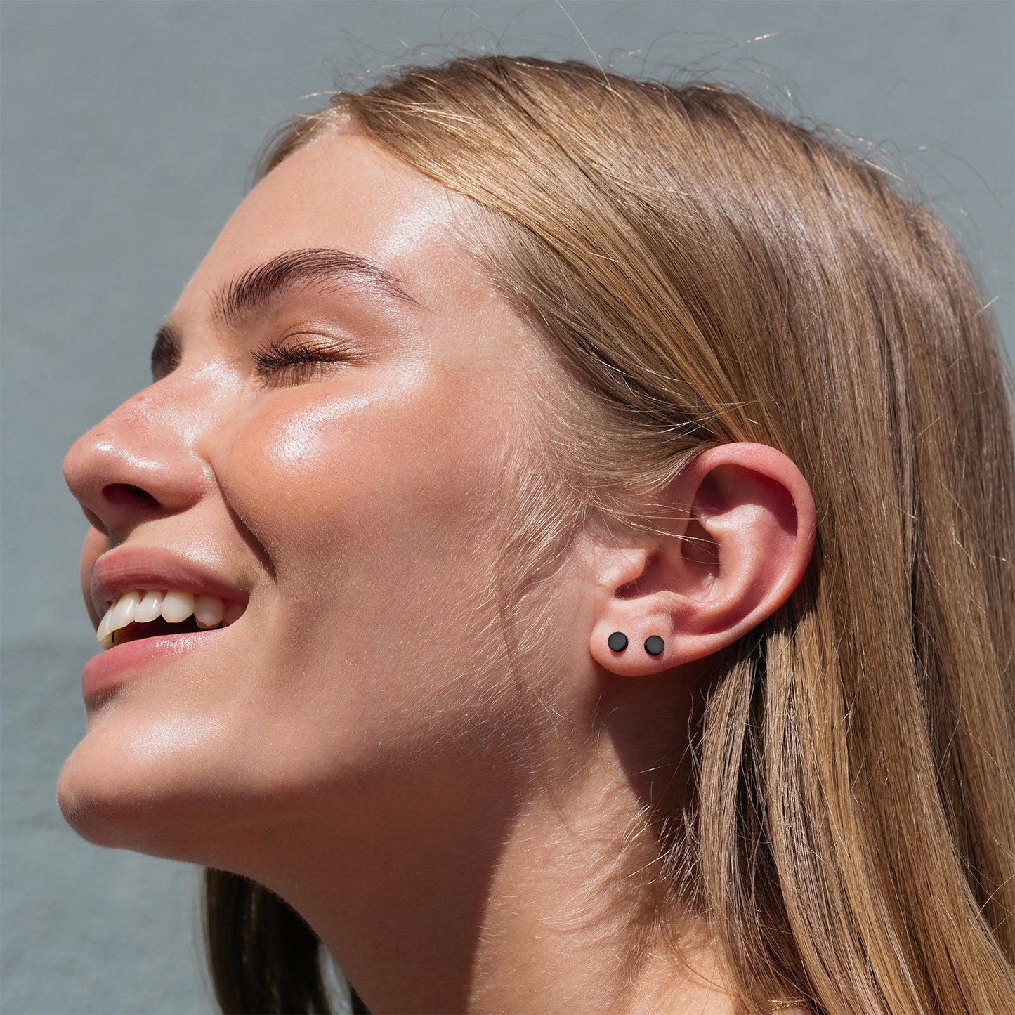 Sterling Silver Dot Stud Earrings for