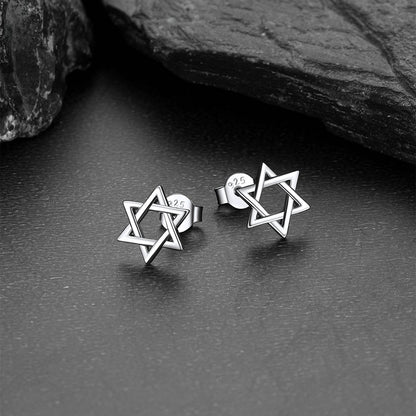 Classic Jewish Star of David Stud Earrings for