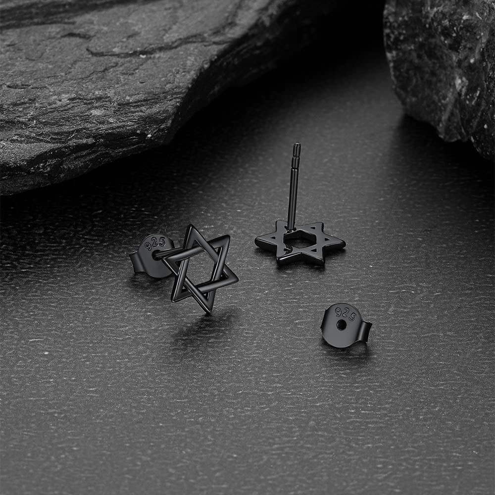 Classic Jewish Star of David Stud Earrings for