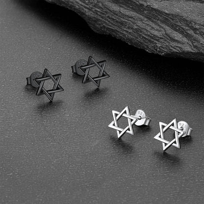 Classic Jewish Star of David Stud Earrings for