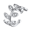 925 Sterling Silver Clip on Cartilage Zircon Ear Cuff Earrings 1pc