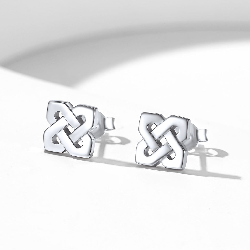 Celtic Knot Stud Earrings for in Sterling Silver