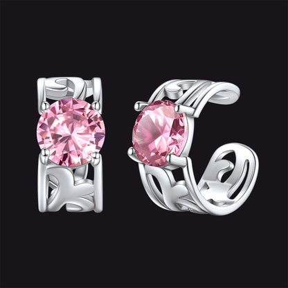 Sterling Silver Celtic Birthstone Ear Cuffs Earrings for