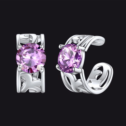 Sterling Silver Celtic Birthstone Ear Cuffs Earrings for