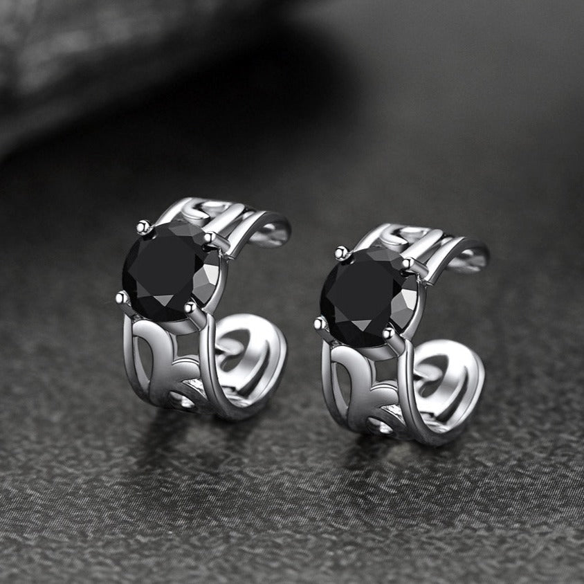Sterling Silver Celtic Birthstone Ear Cuffs Earrings for