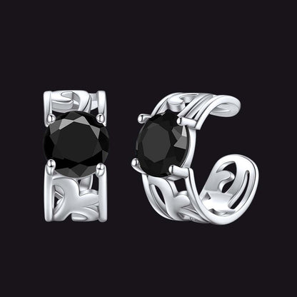 Norse Viking Runes Ear Cuff Earrings for in Sterling Silver