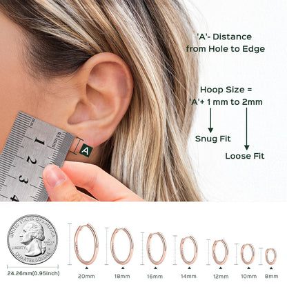 Sterling Silver Hoop Earrings for