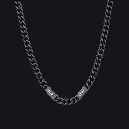 Customized Engraved Cuban Chain Name Link Necklace for