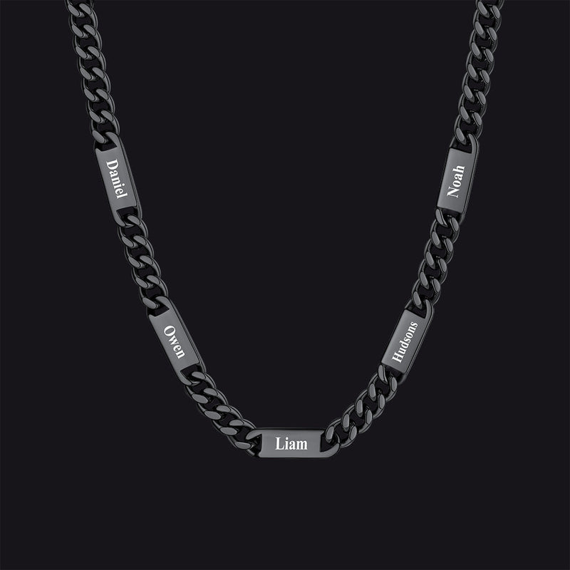 Customized Engraved Cuban Chain Name Link Necklace for