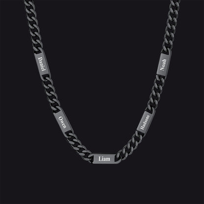 Customized Engraved Cuban Chain Name Link Necklace for