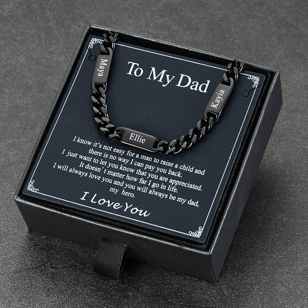 To My Engraved Name Chain Necklace, Birthday or Anniversary Gift for Him