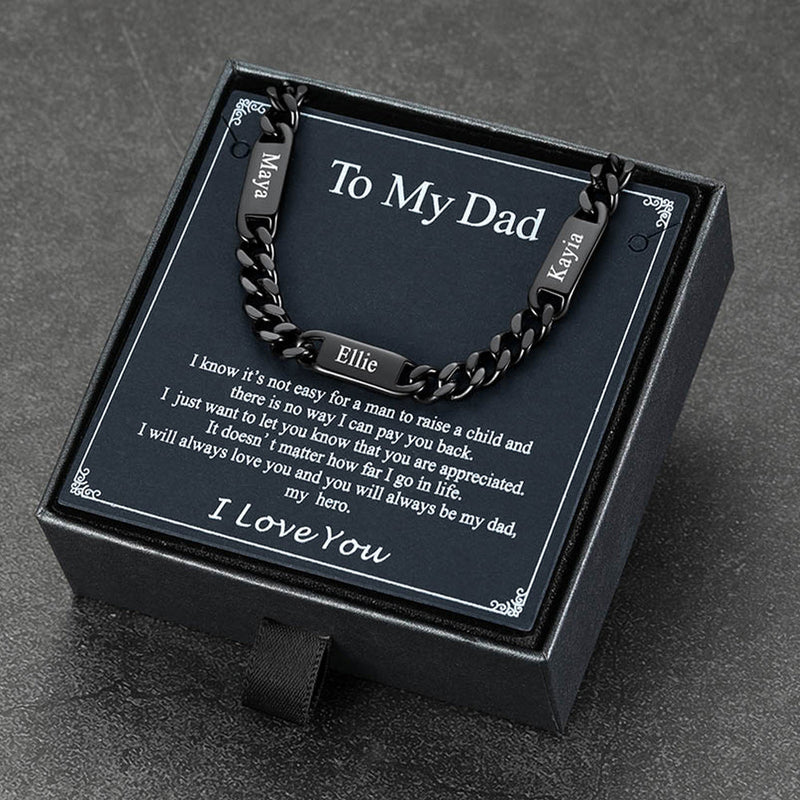 To My Engraved Name Chain Necklace, Birthday or Anniversary Gift for Him