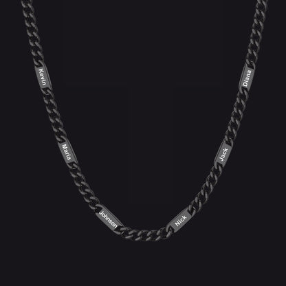 Customized Engraved Cuban Chain Name Link Necklace for